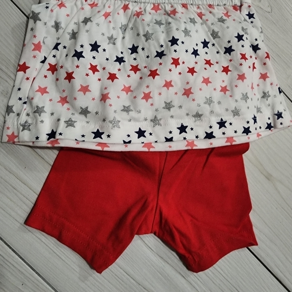 Carter's 2 piece short and tank top Red white and blue outfit Size 3MO NWT - Picture 8 of 14